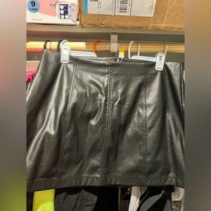 Faux Leather Skirt